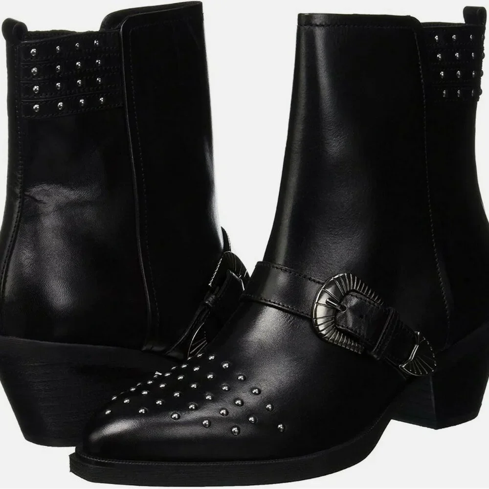 Geox D Lovai Western Studded Cowboy Boots